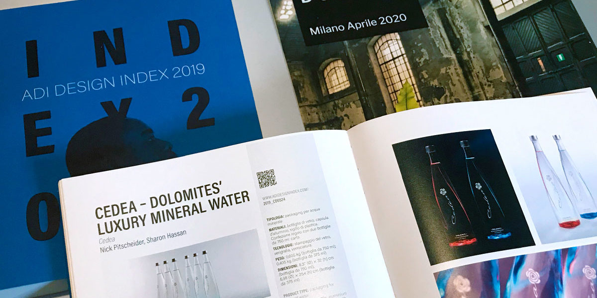 Acqua Cedea mineral water nominated for the Compasso d'Oro award 2020
