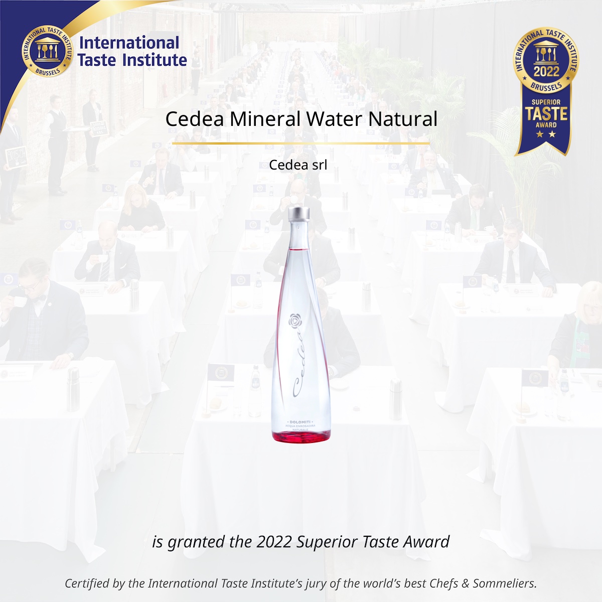 Superior Taste Awards Cedea mineral water