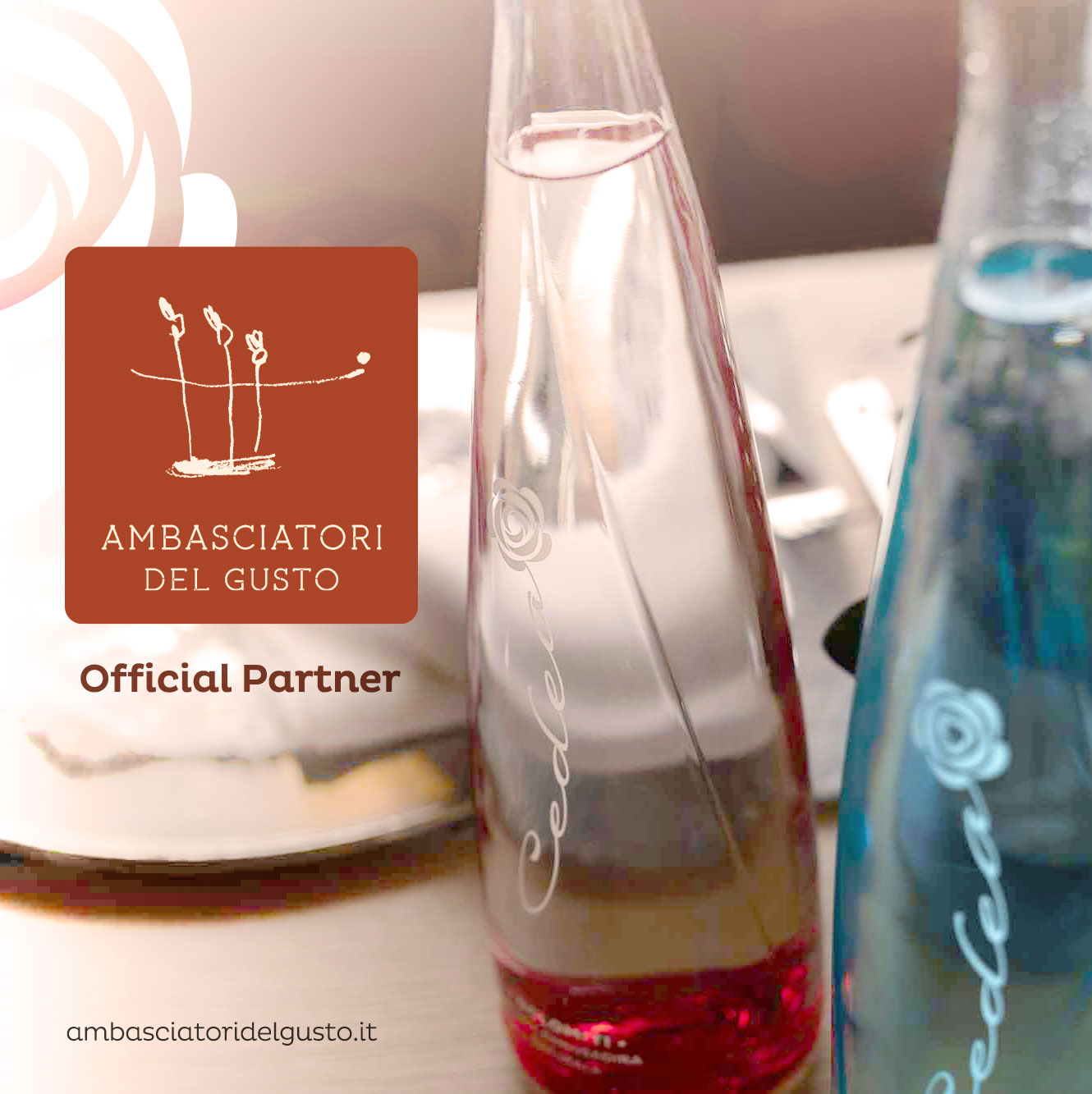acqua minerale Cedea partner di ambasciatori del gusto